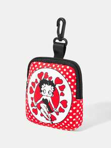 Betty Boop x SHEIN Multi-Functional Coin Purse With Lock And Zipper Pocket, Coin Storage And Organizer Pouch, Suitable For Both Men And Women - Cartoon-3 - View 4