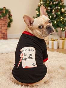 PETSIN Ristmas Dog Hoodie - Lightweight Puppy Sweatshirt With Festive Print For Teddy Small Breed Dogs - Black - View 3