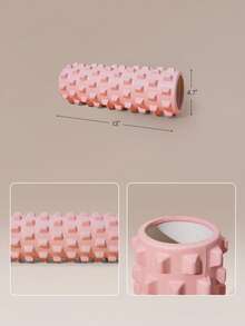 GLOWMODE Roll It Out Textured Muscle Massage Roller With Pressure Points For Shoulders, Legs & Post-Workout Recovery Yoga Pilates Gym Studio Workout Wellness - powder - View 7