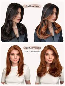 4PCS Straight Clip In Hair Extensions Human Hair, Double Weft Invisible Design With 8 Clips, 33# Auburn Brown Premium Remy Hair, 12‑18 Inch, For Full‑Head Volume Boost, Great For Women & Girls Daily Wear,Halloween And Christmas Holiday Styling - S33 - View 5