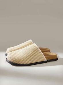 Solecia Ladies Are Fashionable And Comfortable, With A Pedal Bag Head Drag, Weaving A Holiday Style - Beige - View 5