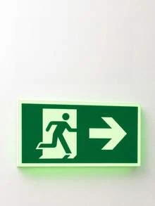 7/8 Pieces Of Luminous Emergency Exit Signs, Fire Safety Directional Signs With Photoluminescent Film For Hotels, Schools And Offices - one size fits all - View 9