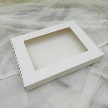 10pcs/Pack Kraft Paper & White Cardboard Transparent Pvc Window Display Gift Box For Towels, Silk Scarves, Toys, Necklaces, Etc. - Boxes - View 8