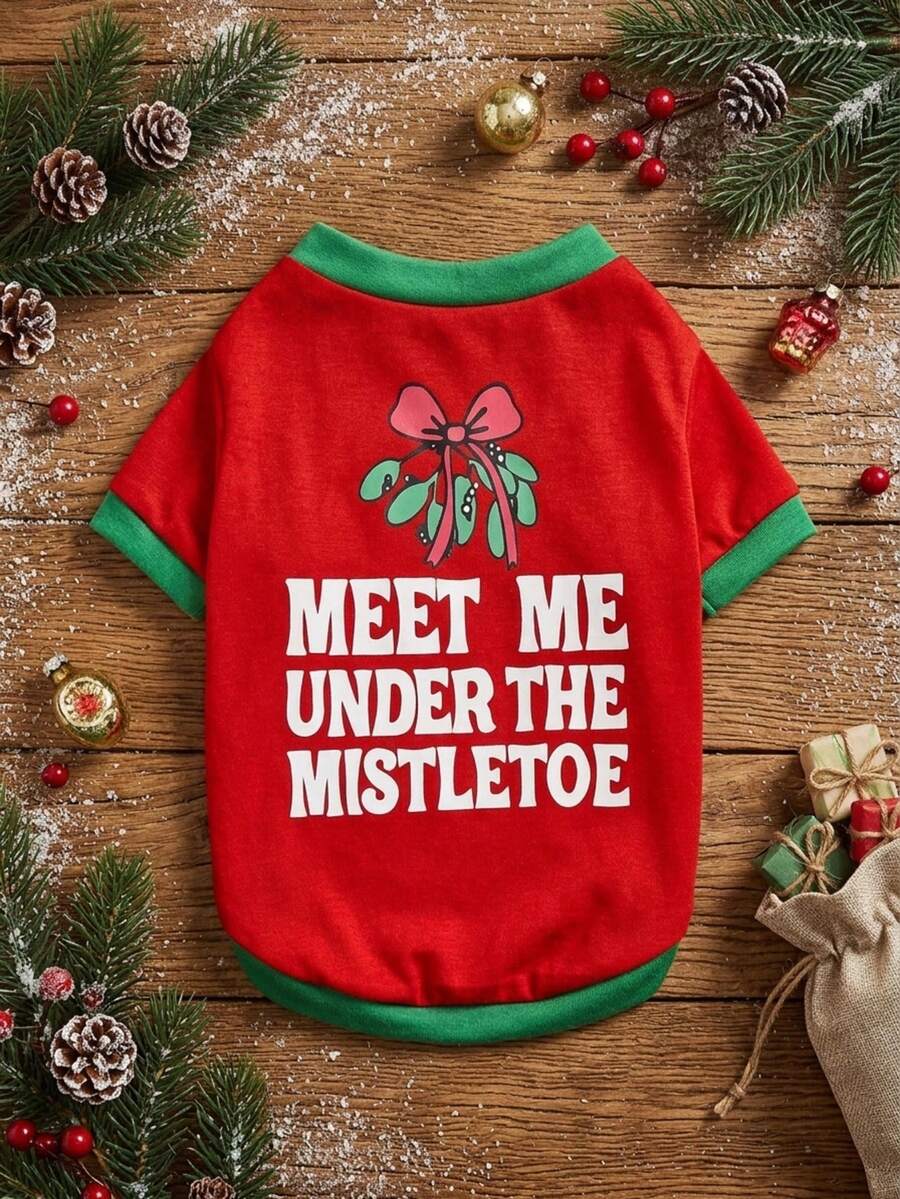 PETSIN Christmas Pet Sweatshirt, Small Dog Cat Clothes For Teddy Poodle Bichon Pomeranian Schnauzer Puppy