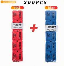 100/200pcsRaffle Tickets, Double Tickets, Event Tickets, Admission Tickets, Class Rewards, Fundraising Activities And Lucky Draws - Multicolor - View 28