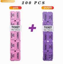 100/200pcsRaffle Tickets, Double Tickets, Event Tickets, Admission Tickets, Class Rewards, Fundraising Activities And Lucky Draws - Multicolor - View 30