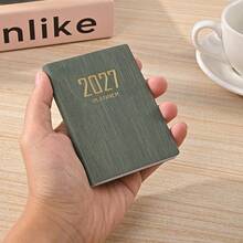 1 دفتر تخطيط إنجليزي A7 لعام 2027، 64 دفتر تقويم أسبوعي رقيق 128 صفحة، دفتر تقويم تخطيط يومي 365 يوم، دفتر جدول يومي محمول صغير A7، دفتر من جلد PU - متعدد الألوان - مشاهدة 18