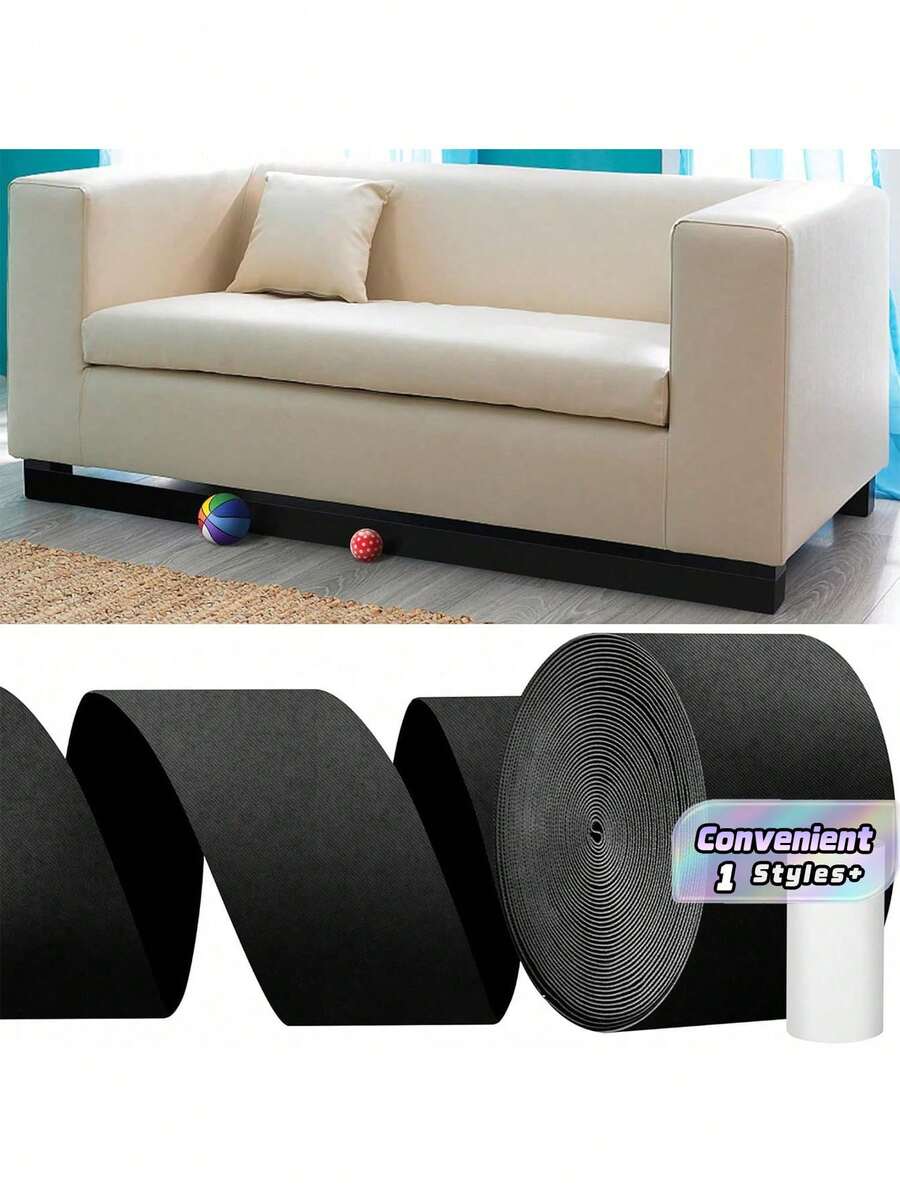 1 Toy Stopper For Sofa Base, Adjustable Gap Bumper, Modular Connector For Sliding Sofas, Bumper Protector To Prevent Items From Sliding Into The Base Of Sofas And Furniture (Adhesive Mounting Straps Included) - Multicolor - View 1