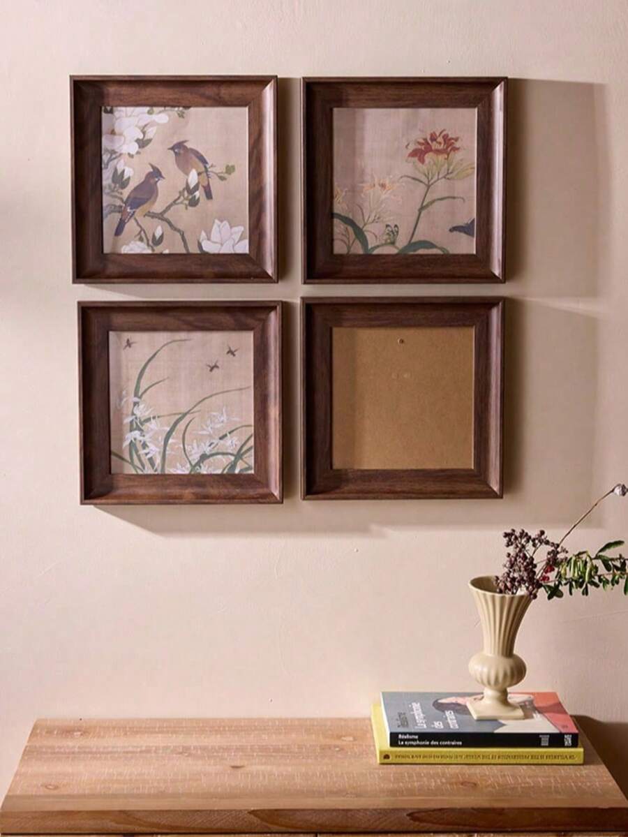 Cirelle 1件 4/5/6/7英吋二手方形相框,支持DIY裝飾,可作為壁掛與桌面裝飾雙用,空框適合裝裱與牆面安裝,可用於印照片自定義創作,齋月節 - 棕色 - 查看 1
