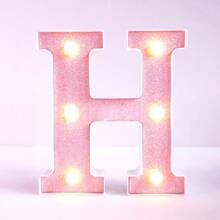 Teckwe 16cm Birthday Party Decoration LED Pink Marquee Letter Lights, Battery Powered Light Up Alphabet Letters,Wedding Proposal Decoration Marquee Letters Lamp,Christmas Home Decor Letters Sign Light,Illuminated LED Alphabet Lights,Bedroom Decor Letters - Pink - View 20