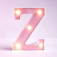 Teckwe 16cm Birthday Party Decoration LED Pink Marquee Letter Lights, Battery Powered Light Up Alphabet Letters,Wedding Proposal Decoration Marquee Letters Lamp,Christmas Home Decor Letters Sign Light,Illuminated LED Alphabet Lights,Bedroom Decor Letters - Pink - View 31