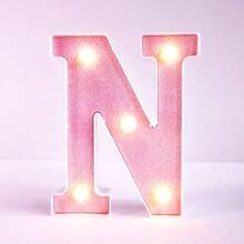 Teckwe 16cm Birthday Party Decoration LED Pink Marquee Letter Lights, Battery Powered Light Up Alphabet Letters,Wedding Proposal Decoration Marquee Letters Lamp,Christmas Home Decor Letters Sign Light,Illuminated LED Alphabet Lights,Bedroom Decor Letters - Pink - View 15