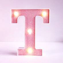 Teckwe 16cm Birthday Party Decoration LED Pink Marquee Letter Lights, Battery Powered Light Up Alphabet Letters,Wedding Proposal Decoration Marquee Letters Lamp,Christmas Home Decor Letters Sign Light,Illuminated LED Alphabet Lights,Bedroom Decor Letters - Pink - View 23