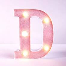 Teckwe 16cm Birthday Party Decoration LED Pink Marquee Letter Lights, Battery Powered Light Up Alphabet Letters,Wedding Proposal Decoration Marquee Letters Lamp,Christmas Home Decor Letters Sign Light,Illuminated LED Alphabet Lights,Bedroom Decor Letters - Pink - View 21