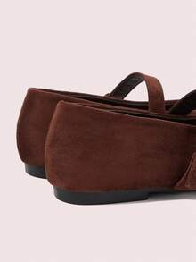 CUCCOO DOLLMOD Women's Round Toe Strap Decoration Shoes Casual Vacation Flat Women's Shoes - Coffee Brown - View 6