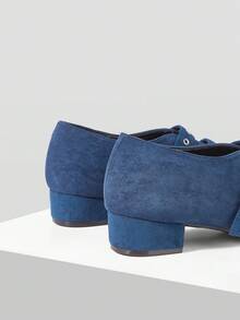 Mnmlis Women's Fashion Versatile Pointed Toe Buckle High Heel Pumps - Navy Blue - View 4