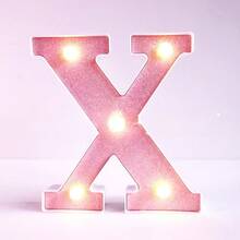 Teckwe 16cm Birthday Party Decoration LED Pink Marquee Letter Lights, Battery Powered Light Up Alphabet Letters,Wedding Proposal Decoration Marquee Letters Lamp,Christmas Home Decor Letters Sign Light,Illuminated LED Alphabet Lights,Bedroom Decor Letters - Pink - View 22