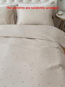 Cirelle 2/3 Pcs Striped Duvet Cover Set With Mini Hearts - Soft Breathable Polyester Bedding Set, Cozy Style Comforter Cover With 1/2 Pillow Shams (No Insert) - Multicolor - View 10