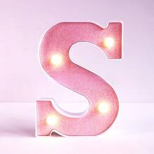 Teckwe 16cm Birthday Party Decoration LED Pink Marquee Letter Lights, Battery Powered Light Up Alphabet Letters,Wedding Proposal Decoration Marquee Letters Lamp,Christmas Home Decor Letters Sign Light,Illuminated LED Alphabet Lights,Bedroom Decor Letters - Pink - View 38