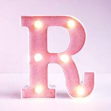 Teckwe 16cm Birthday Party Decoration LED Pink Marquee Letter Lights, Battery Powered Light Up Alphabet Letters,Wedding Proposal Decoration Marquee Letters Lamp,Christmas Home Decor Letters Sign Light,Illuminated LED Alphabet Lights,Bedroom Decor Letters - Pink - View 17