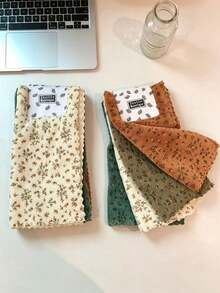 Haus Hana Korean Floral Kitchen Dish Cloths, Soft Water Absorbent Cleaning Rags, Non-Stick Oil Reusable Kitchen Towels - Multicolor - View 11