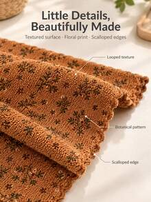 Haus Hana Korean Floral Kitchen Dish Cloths, Soft Water Absorbent Cleaning Rags, Non-Stick Oil Reusable Kitchen Towels - Multicolor - View 4
