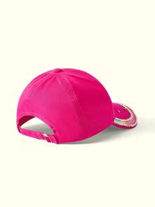 Popjeli Ladies Y2K Mike Shiny Spice Girl Baseball Cap, Rose Red Shiny Rhinestone Pentagram Star Decorative Cap, Street Wind Adjustable Sun Hat - Multicolor - View 8