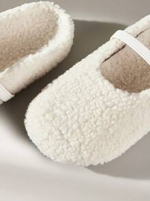 Solecia The New Slip-On Half-Pack Of Slippers, Lamb Wool Flat-Soled Shoes Are Comfortable And Warm. - Chantilly - View 4