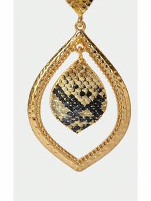 Noxbound 1 Pair Of Fashionable And Sexy, Snakeskin Pattern Water Drop Pendant, Women's Earrings. - Multicolor - View 9