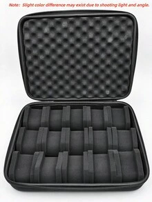 15/20 Slots Portable Watch Organizer With Handle Scratch-Resistant Interior Watch Case With Flip For Men And Women Multifunctional Watch Box For Home Travel Watch Collectors Ideal Gift Accessories Home Organization Decor Travel Essentials - Dark Black - View 12