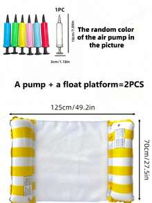 1PC/2PCS Adult PVC Inflatable Float, Pool, Beach,Portable, No Electricity Needed, Comfortable ,Durable, Lightweight, Relaxation,  Carry Quick, Inflation, For Adults - Multicolor - View 22