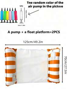 1PC/2PCS Adult PVC Inflatable Float, Pool, Beach,Portable, No Electricity Needed, Comfortable ,Durable, Lightweight, Relaxation,  Carry Quick, Inflation, For Adults - Multicolor - View 18