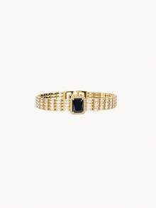 Opalesca 18k Gold-Plated Zirconium-Inlaid Shiny Simple Temperament Bracelet - Yellow Gold - View 11