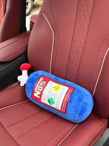 Zazumi 1Pc Racing Nitrous Bottle-Shaped Car Headrest Pillow, Soft Polyester Neck Support Cushion, Detachable Lumbar Backrest & Throw Pillow For Car Seat, Office Chair, Road Trips, Gaming Room Decor, Birthday Gift For Car Lovers - Multicolor - View 15