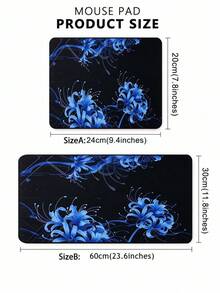 1PC LARGE EXTRA LARGE NON SLIP WASHABLE RUBBER BASE DURABLE CRIMSON FLOWER JAPANESE PATTERN GAMING MOUSE PAD DESK MAT FOR OFFICE COMPUTER HOME GAMING DESK DECOR BACK TO SCHOOL GIFT - View 8