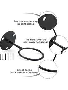 1pc Wall‑Mounted Baseball & Golf Ball Display Rack, Sports Ball Storage Organizer For Wall Decor Collection - multicolor - View 2
