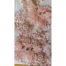 3 Pieces/Set Heavy Beading Rhinestone Butterfly Flower Embroidery Cloth Patch Mesh Wedding Dress DIY Decorative Accessories - Fabric Patch Set - View 3