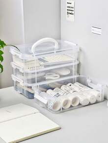 Large‑Diameter Cable Management Box - Cable Organizer And Concealer, Suitable For TV Cables, Computer Wires, USB Hubs And Under‑Desk Power Strips, Made Of ABS Material - Multicolor 1 - View 6
