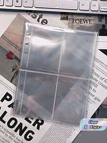 A5 Clear 4-Pocket PP Card Sleeves – Photo Album Refill Pages For Photocards, Postcards, Trading Cards, Back To School - Sets - View 1
