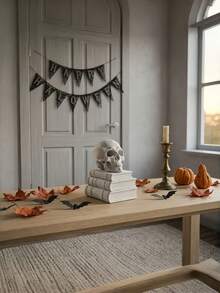 3D Printed Skull Book Decor, Halloween Tabletop Ornament, Home Scene Decoration For Holiday Party - multicolor - View 6