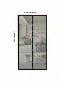Magnetic Screen Door, Seamless Self‑Sealing, Strong Insect Proof & Pet Friendly, Hands‑Free Entry Exit, Blocks Bugs & Fresh Air Flow, Ideal For Summer Holiday, Backyard BBQ, Patio, Balcony, Sliding Door, Kitchen, Living Room, Invisible Net, Pc - black - View 17
