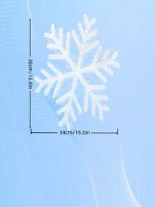 Glitter Snowflake Static Window Sticker, Reusable Christmas Window Decal, Gold & Silver Optional, Xmas Winter Holiday Glass Decor For Home Party - multicolor - View 14
