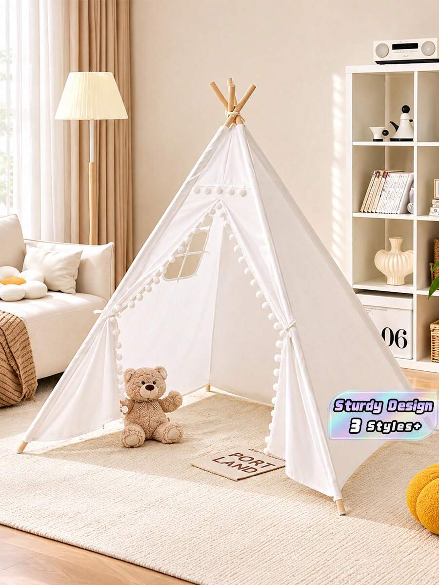 1 lều trắng, lều di động, lều trong nhà, lều cắm trại ngoài trời