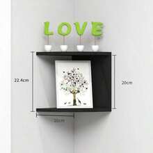 Corner Wall-Mounted Storage Rack, 5-Tier Corner Bookshelf, Floating Display Shelf, Suitable For Home, Living Room, Bedroom, Office, Bathroom And Small Space Decoration - White - View 10