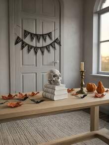 3D Printed Skull Book Decor, Halloween Tabletop Ornament, Home Scene Decoration For Holiday Party - multicolor - View 2