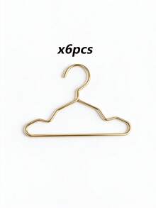 6pcs Hangers, Gold Mini Hangers, Metal Small Hangers, Teddy Dogs, Cats, Puppets, Dolls, Pet Store Clothes Support - Gold - View 13