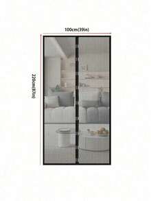 Magnetic Screen Door, Seamless Self‑Sealing, Strong Insect Proof & Pet Friendly, Hands‑Free Entry Exit, Blocks Bugs & Fresh Air Flow, Ideal For Summer Holiday, Backyard BBQ, Patio, Balcony, Sliding Door, Kitchen, Living Room, Invisible Net, Pc - black - View 16