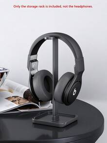 1 قطعة، أسود، حامل سماعات الرأس مع حامل الهاتف والجهاز اللوحي، قابل للفصل للتثبيت على المكتب للعرض. مناسب لسكن الطلاب، مكاتب العمل، مكاتب الكمبيوتر وأرفف التخزين. - متعدد الألوان - مشاهدة 2