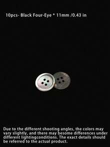 1 Pack 10 Pcs Natural Black Butterfly Shell Buttons Two Hole Four Hole Decorative Fasteners For Shirts Blouses Sweaters Knit Cardigans Hand‑Sewn Clothing Sewing Accessories - 10pcs - View 25