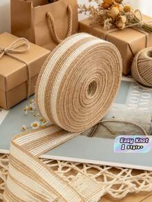 Jute Rope Roll Twine Cord DIY Craft Decoration Fabric Lace Trim For Weaving Handmade - Multicolor - View 1